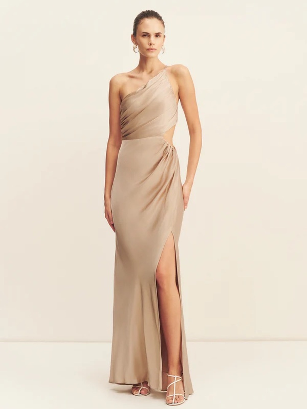 Shona Joy - La Lune Asymmetrical Gathered Maxi Dress